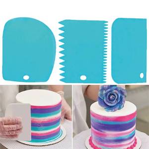 <b>Silicone</b> DIY Decorating <b>Tool</b> Pastry Cream with Toothed Edge Fondant Cutter Scraper for Cake Baking - Product Image 4