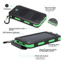 Batteries Externes Solaires Haute Qualité Chargeur Panneau Solaire Portable 20000 mAh Étanche