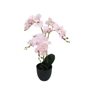 indoor artificial silk orchid flowers factory direct supplier plants bonsai for wholesale