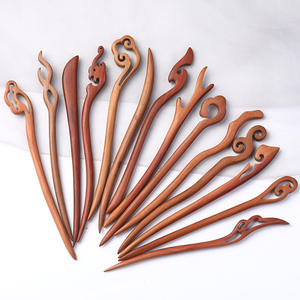 Antique chinois rétro cheveux accessoires pêche et poire bois épingle à cheveux pour femme vêtements coiffure en gros épingles à cheveux et plaque - Product Image 2