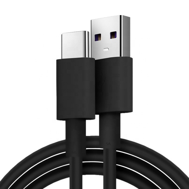 Black Fast Charge 5A Usb Cable Type-C USB C Data Phone Cables Type C Charging Cable for Samsung huawei xiaomi Android