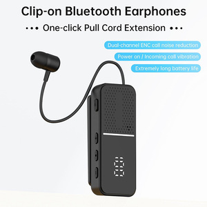 L5 Lavalier kinh doanh Tai nghe <span class=keywords><strong>bluetooth</strong></span> siêu dài tuổi thọ pin LED hiển thị kỹ thuật số tiếng ồn hủy bỏ tai nghe không dây - Product Image 2