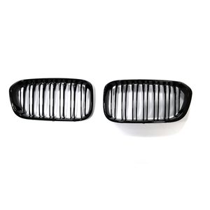 Grille avant de voiture de série de mode améliorée pour BMW série 1 F20 2015-2017 <span class=keywords><strong>Gril</strong></span> de pièces automobiles noir brillant à Double lamelles - Product Image 3