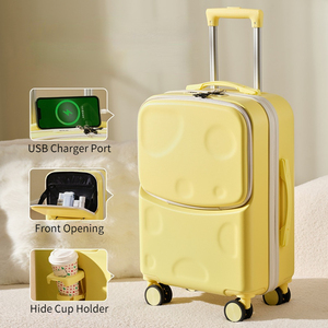 Maleta de Viaje Moderna y Sencilla con Ruedas, de Gran Capacidad, Ligera, Duradera y Antirrobo, con Apertura Frontal, de 20/22/24 Pulgadas - Product Image 1