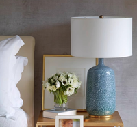 Lampe de lecture LED moderne et simple avec abat-jour en tissu, lampe de table en métal, décoration d'intérieur, alimentation AC/DC, base E26, lampe de bureau à intensité variable