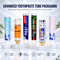 Tubes de dentifrice en aluminium et plastique avec bouchon à vis, logo personnalisé imprimé UV, emballage pour soins bucco-dentaires 12,7-35 mm