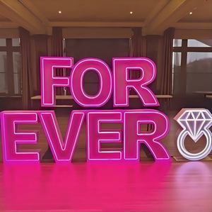 حروف معدنية عملاقة بإضاءة RGB لإضفاء أجواء أنيقة، ارتقِ بحفلات الزفاف أو الحفلات الخاصة بك مع لافتات إلكترونية جذابة - Product Image 1