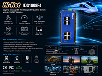 Switch industriel géré 8 ports Gigabit DIN-rail OEM/ODM avec 4xSFP IP40 -40~75 ℃   12-57VDC pour les réseaux industriels haute densité
