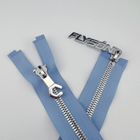 Accessoires de veste d'extracteur de fermeture éclair complète en métal en alliage de Zinc de haute qualité sacs avec fermeture à glissière à verrouillage automatique 3M curseur Y dents Logo personnalisé