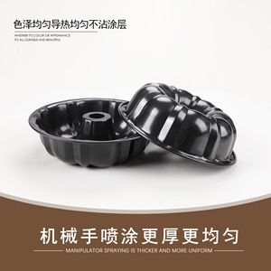 Pumpkin-Shaped Cake Mold Non-Stick Baking Pan Round Black For Home Commercial Use 1 Piece - Product Image 5
