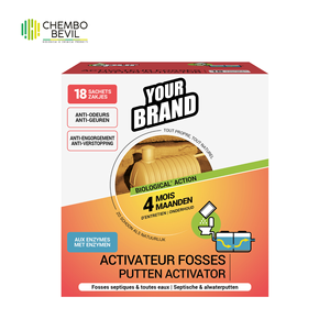 Polvo activador de tanque séptico, licuador de residuos orgánicos enzimáticos, prevención de obstrucciones de olores, solución de tratamiento de aguas residuales 50%-80% activo - Product Image 1