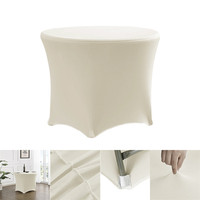 Couvertures de table rondes extensibles 6FT bon marché nappe de fête couverture de table en spandex élastique décoration de mariage