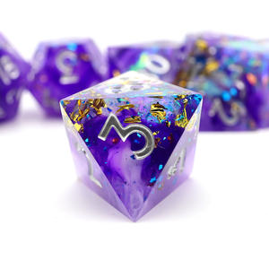 ชุดลูกเต๋า DND เรซินแฮนด์เมดลายหมุนไพลินลูกเต๋าหลายรูปแบบสำหรับดันเจี้ยนและมังกร Games-N33 RPG & กระดาน - Product Image 4