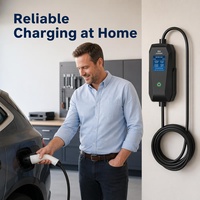Fil de cuivre pur, matériau TPU, chargeur EV portable triphasé 11 kW mural