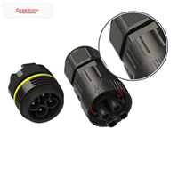 Connecteur de câble rond mâle IP68 à 4 broches, 17,5 A 450 V CA, à visser pour éclairage paysager