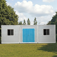 Maison conteneur en acier extensible Maison modulaire pliable Villa Panneau sandwich Bureau Hôtel Salle d'activité temporaire mobile