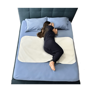 Nhà mềm hai lớp bền vững có thể giặt được tái sử dụng không thấm nước không kiểm soát tấm bảo vệ giường Pad Đào Tạo dưới tấm lót - Product Image 1