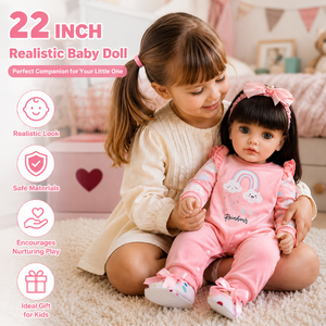<span class=keywords><strong>Muñeca</strong></span> de Silicona Reborn con Funciones Inteligentes para Niñas, <span class=keywords><strong>Muñeca</strong></span> Eléctrica Interactiva con Música y Voz, 55 cm, con Libro de Peluche - Product Image 3