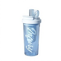 Bouteille d'eau avec paille et infuseur à thé, gourde de sport anti-fuite pour la salle de sport, le bureau et les voyages, tasse à boire en plastique Tritan sans BPA