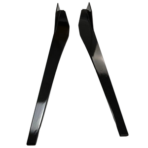 Minigonne Laterali Nero Lucido e Motivo Fibra di Carbonio con Spoiler Laterali per Modifica Chevrolet <span class=keywords><strong>Corvette</strong></span> C8 - Product Image 2