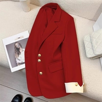 Blazer à Manches Longues Tendance Nouveau Manteau de Printemps Qualité Supérieure Grande Taille pour Femmes Tenue de Bureau