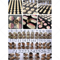 Mini machine de dépôt de biscuits automatiques, lot de 2, ronds et industriels, pour la fabrication de mini biscuit