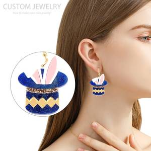 Orecchini Pendenti Personalizzabili a Forma di Animale Pasquale, Taglio Laser, Trendy in Acrilico, Placcati in Titanio, Regalo per Anniversari e Feste - Product Image 5