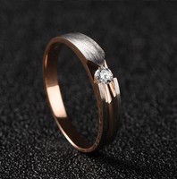 Bijoux de mariage en or véritable 18K, bague femme et homme, couleur mixte, ensemble de bagues pour Couple, en diamant, 2 tons