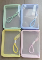 WAALUU Macaron - Carpeta Transparente A4 para Documentos, Gran Capacidad, con Cierre, para Libros de Texto, Resistente al Agua, para Estudiantes