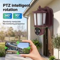Caméra de cour extérieure solaire LED IP67 personnalisable avec grande fonction IA, vision nocturne HD, surveillance sans fil WiFi à distance