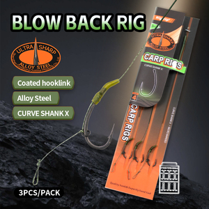 Pêche à la carpe Blow Back Rig Curve Shank X Hooks - Ready Made Blow Back Rigs - Product Image 2