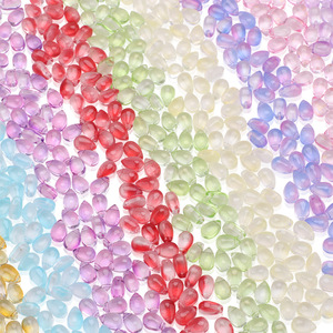 50 unids/bolsa 6*9mm gota de <span class=keywords><strong>agua</strong></span> de cristal cuentas sueltas, gota de <span class=keywords><strong>agua</strong></span> a granel lágrima colgante dijes cuentas para llavero teléfono joyería pulsera Diy - Product Image 3