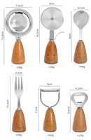 Ensemble de 12 ustensiles de cuisine pour enfants, manches en bois de hêtre, acier inoxydable 304 de qualité alimentaire, sans BPA, outils de cuisine pour une vraie cuisson