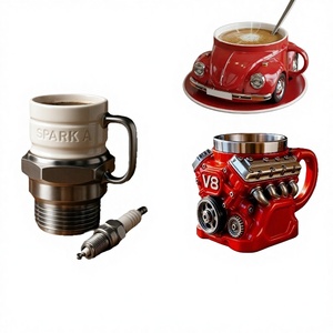 Tazza a forma di candela da accensione e ornamento artigianale in resina a forma di camion/<span class=keywords><strong>scarabeo</strong></span>, regalo in stile americano per il commercio transfrontaliero - Product Image 1