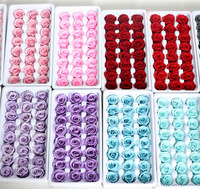 Bouquet de roses préservées de qualité éternelle de 2 à 3cm dans une boîte cadeau pour la fête des mères et Pâques Fourniture directe en usine de matériaux de bricolage faits à la main
