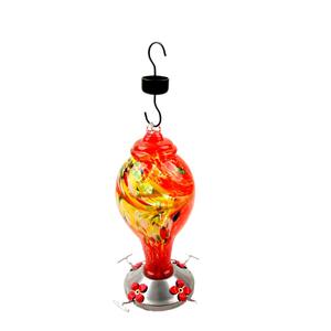 Alimentador de pájaros <span class=keywords><strong>antihormigas</strong></span> directo de fábrica, cuenco de agua de colibrí soplado a mano, <span class=keywords><strong>comedero</strong></span> de pájaros de vidrio colgante para exteriores, gancho <span class=keywords><strong>antihormigas</strong></span> pintado - Product Image 5