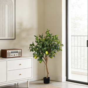 Árbol de Limón Artificial de Alta Simulación, Planta Artificial <span class=keywords><strong>en</strong></span> Maceta con Limones Verdes, Decoración Comercial para el Hogar y la Oficina - Product Image 1