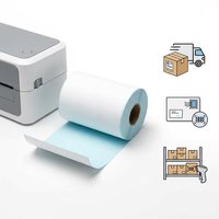 Étiquettes thermiques directes pour bordereaux d'expédition 4x6, codes-barres, emballage, 100x150mm, rame d'étiquettes thermiques adhésives perforées pour usage d'emballage