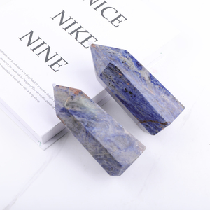 Quartz naturel Sodalit/pierre veine bleue Points cristaux de pierres précieuses pierres de guérison pour la décoration de la maison - Product Image 4