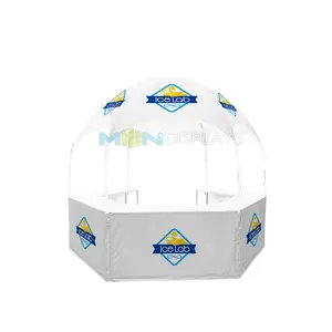 Barraca de logotipo personalizada para eventos, 3x3 m promoção personalizada do kiosk coopy dome barraca de mostrador de comércio