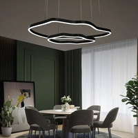 Lustre de salon moderne et minimaliste pour villa, grand luminaire non standard pour duplex, hôtel de luxe à terrasses, en aluminium LED