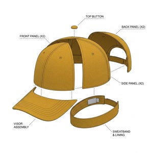 Service OEM Casquette de baseball sportive à 5 panneaux en coton suédé de haute qualité avec broderie 3D et effet vieilli, bicolore - Product Image 4