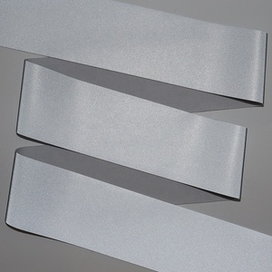 Youguang Một Bên Bạc Polyester Và Spandex Phản Quang Vải Đàn Hồi Băng May Trên Quần Áo Thời Trang Cạnh - Product Image 5