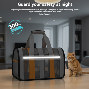 Sac de Transport pour Chien Chat 2025 Sac Voyage ÉTé Nylon Respirant Portable Pliant Bandes Réfléchissantes Extérieur - Product Image 1