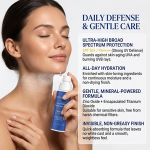 ETRUN ALISA Spray <span class=keywords><strong>Solare</strong></span> Minerale Doppio SPF50 <span class=keywords><strong>Protezione</strong></span> ad Ampio Spettro ad Assorbimento Rapido e Leggero per <span class=keywords><strong>Pelli</strong></span> <span class=keywords><strong>Grasse</strong></span> - Product Image 3