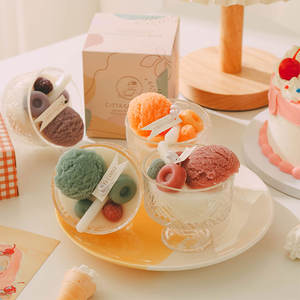 Forme de crème glacée <span class=keywords><strong>soIce</strong></span> bougies en cire de soja en forme de crème parfumée parfum de luxe et désodorisation articles d'ameublement bougie d'anniversaire - Product Image 5