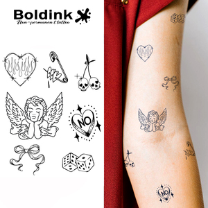 Tatuaggio Temporaneo Boldink Personalizzato, Realistico, Stile Vintage, Icone della Subcultura, Impermeabile, Lunga Durata 2 Settimane, Inchiostro Jagua - Product Image 1