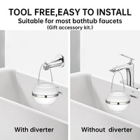 Filtre de douche suspendu sans outils avec purificateur à boule en céramique pour robinet de baignoire de salle de bain domestique élimination du chlore
