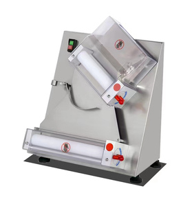 Esquiladora de masa de pizza automática eléctrica de China, esquiladora de masa industrial máquina de fabricación de base de pizza rodillo de masa usado - Product Image 1