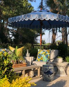 Holesale rinopular ununshade uustom rinenjuagado uxury Sun ATIO ó mbrella ITH asselles ututdoor calcalloped ararden cada uno mbrella - Product Image 6